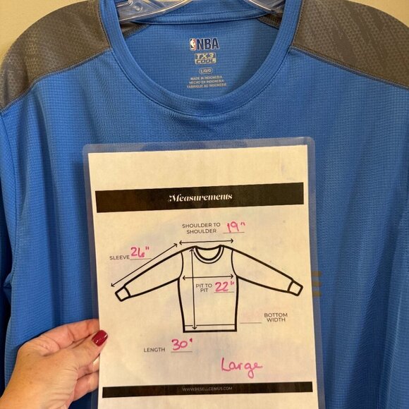 Men's Oklahoma City Thunder NBA Long Sleeve Performance Shirt. Size Large - Picture 6 of 6